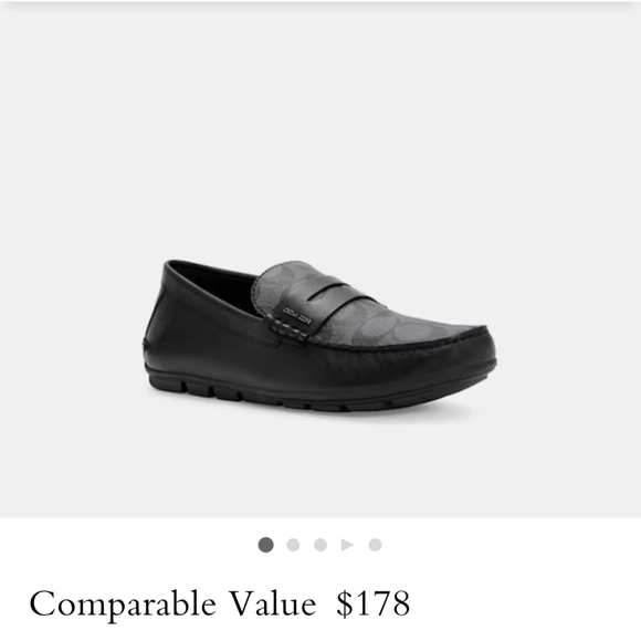 New! Men's Mott Driver by Coach in Charcoal/ Black - Picture 7 of 9